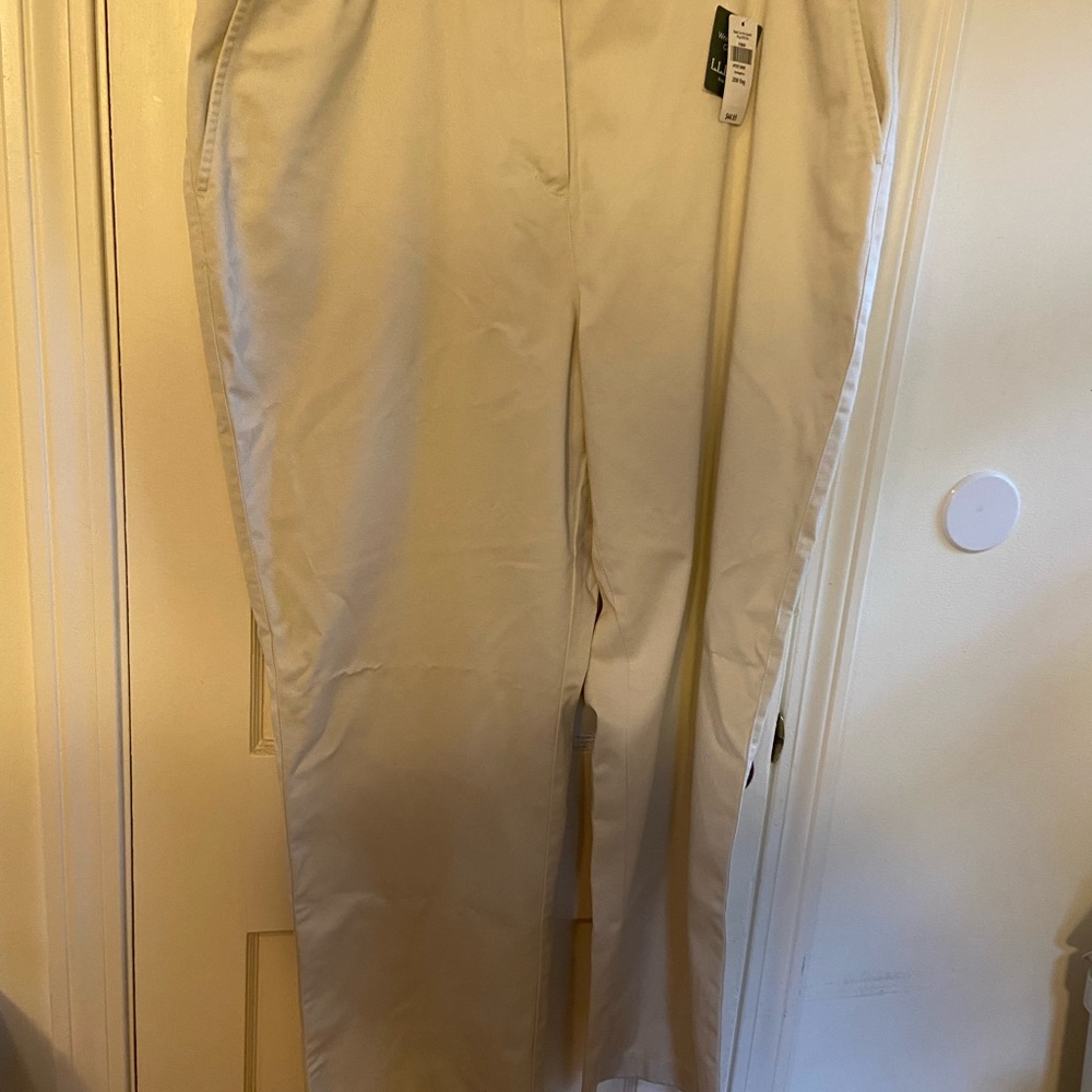 L.L. Bean Khaki Cotton Pants
